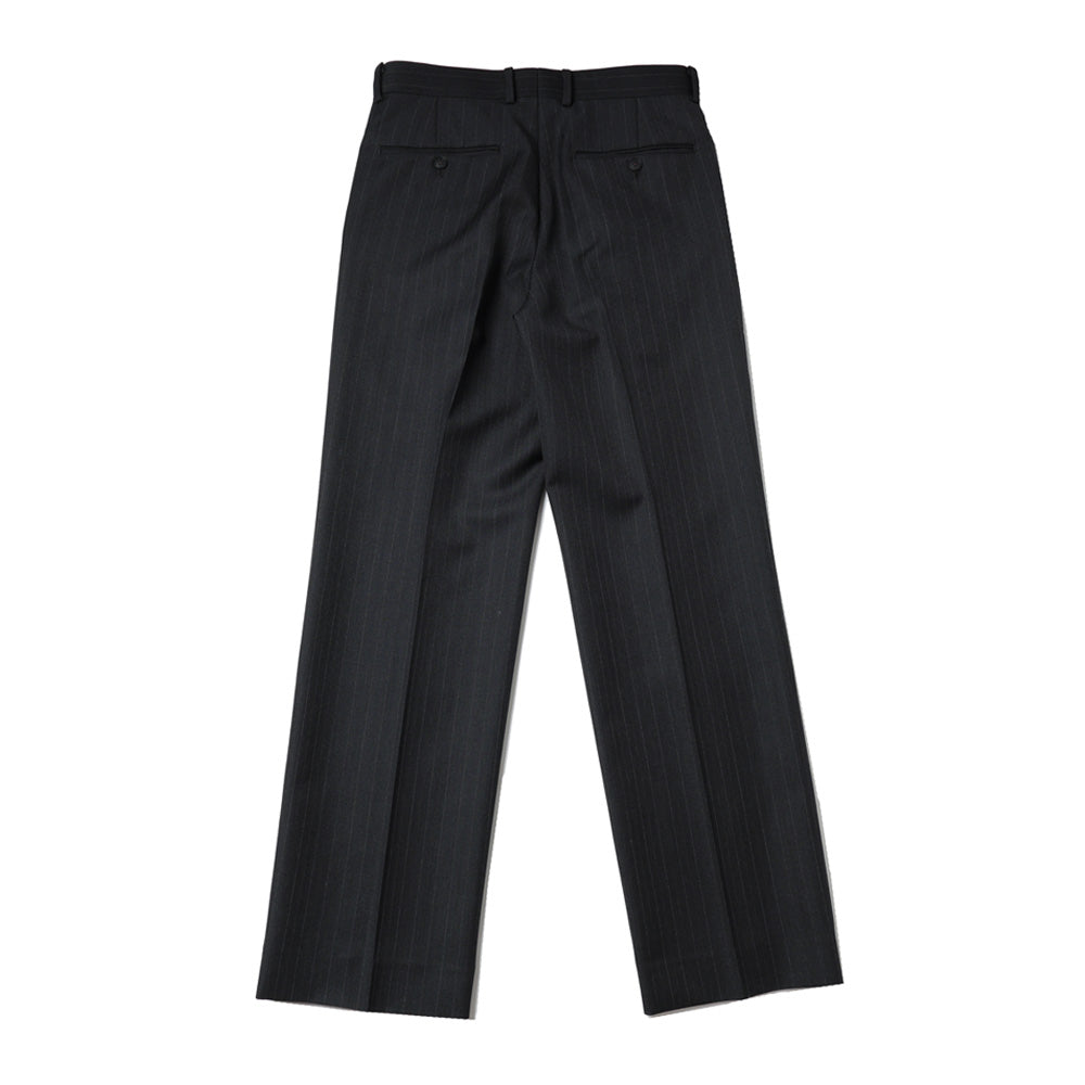 BLUEFACED WOOL TWO-TUCK SLACKS