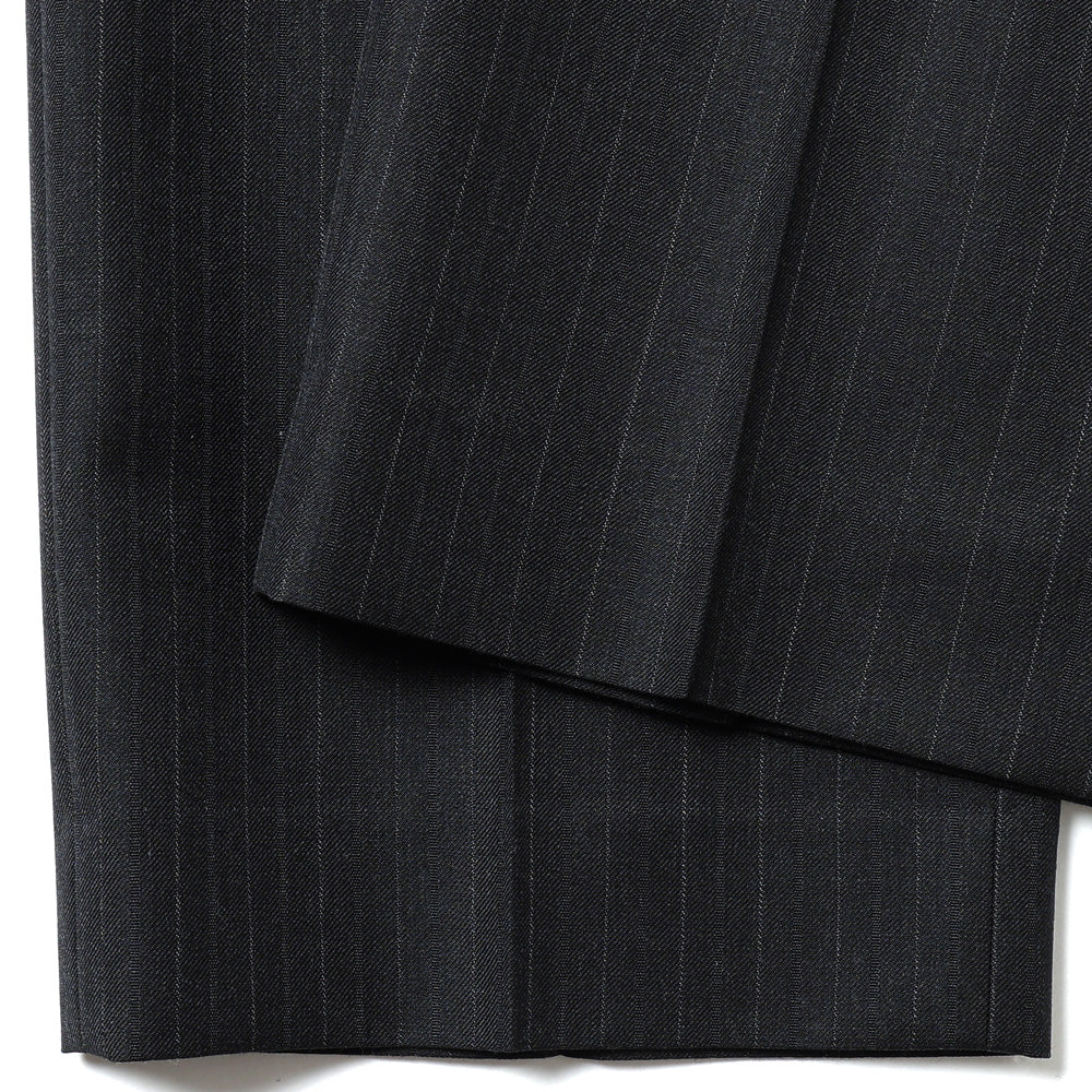 BLUEFACED WOOL TWO-TUCK SLACKS