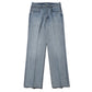 FADED HEAVY DENIM CENTER-PLEATED WIDE PANTS