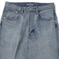 FADED HEAVY DENIM CENTER-PLEATED WIDE PANTS