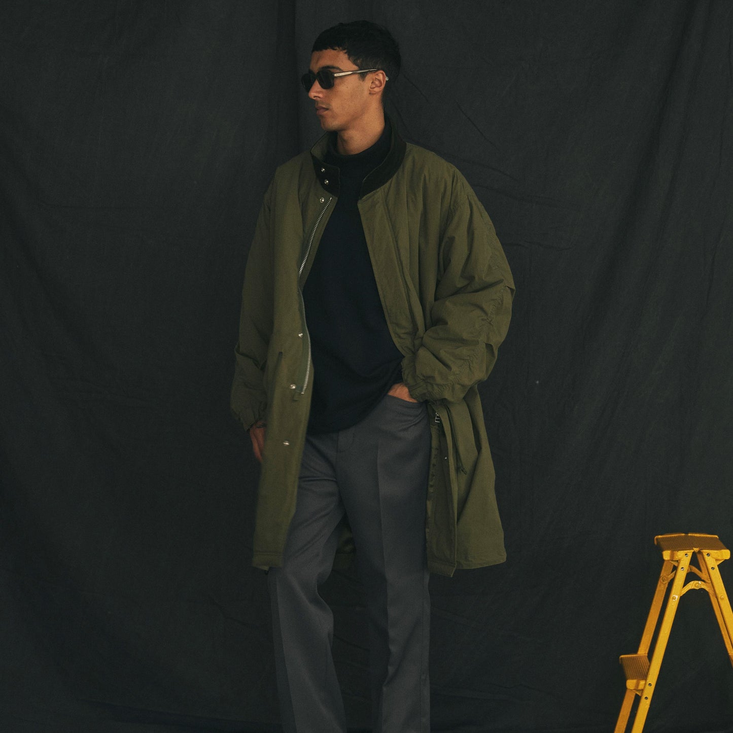 Double Knit Turtle Neck LS Tee