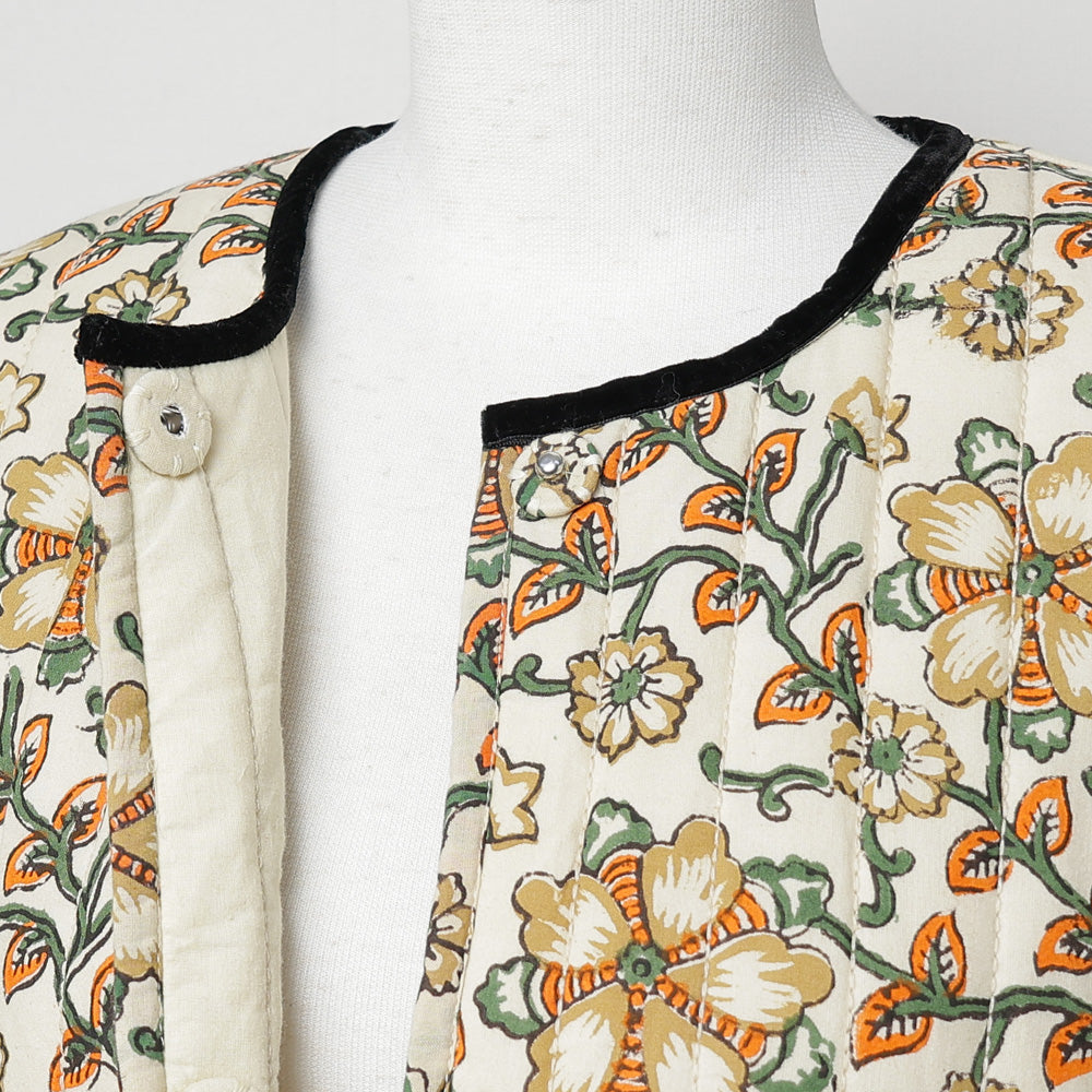 BLOCK PRINT QUILTED JACKET