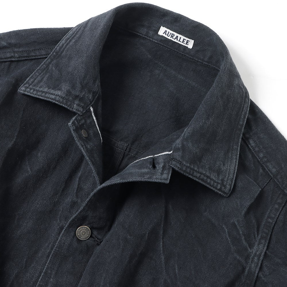 AURALEE) SELVEDGE FADED LIGHT DENIM BLOUSON (A23SB01DE