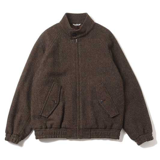 LAMA SHETLAND WOOL TWEED ZIP BLOUSON