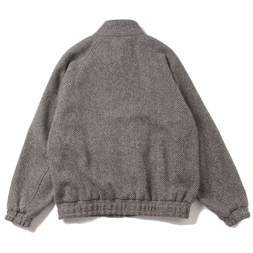 LAMA SHETLAND WOOL TWEED ZIP BLOUSON