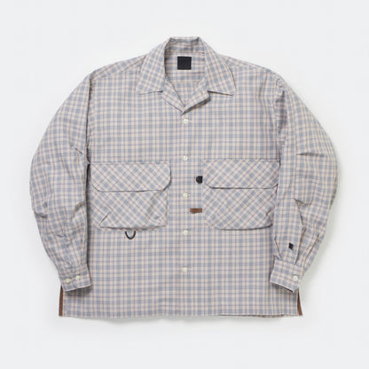 TECH SPORTS OPEN COLLAR SHIRT L/S NOVA CHECK