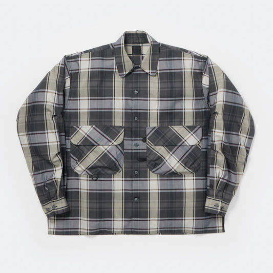 TECH SPORTS OPEN COLLAR SHIRT L/S BIG TARTAN