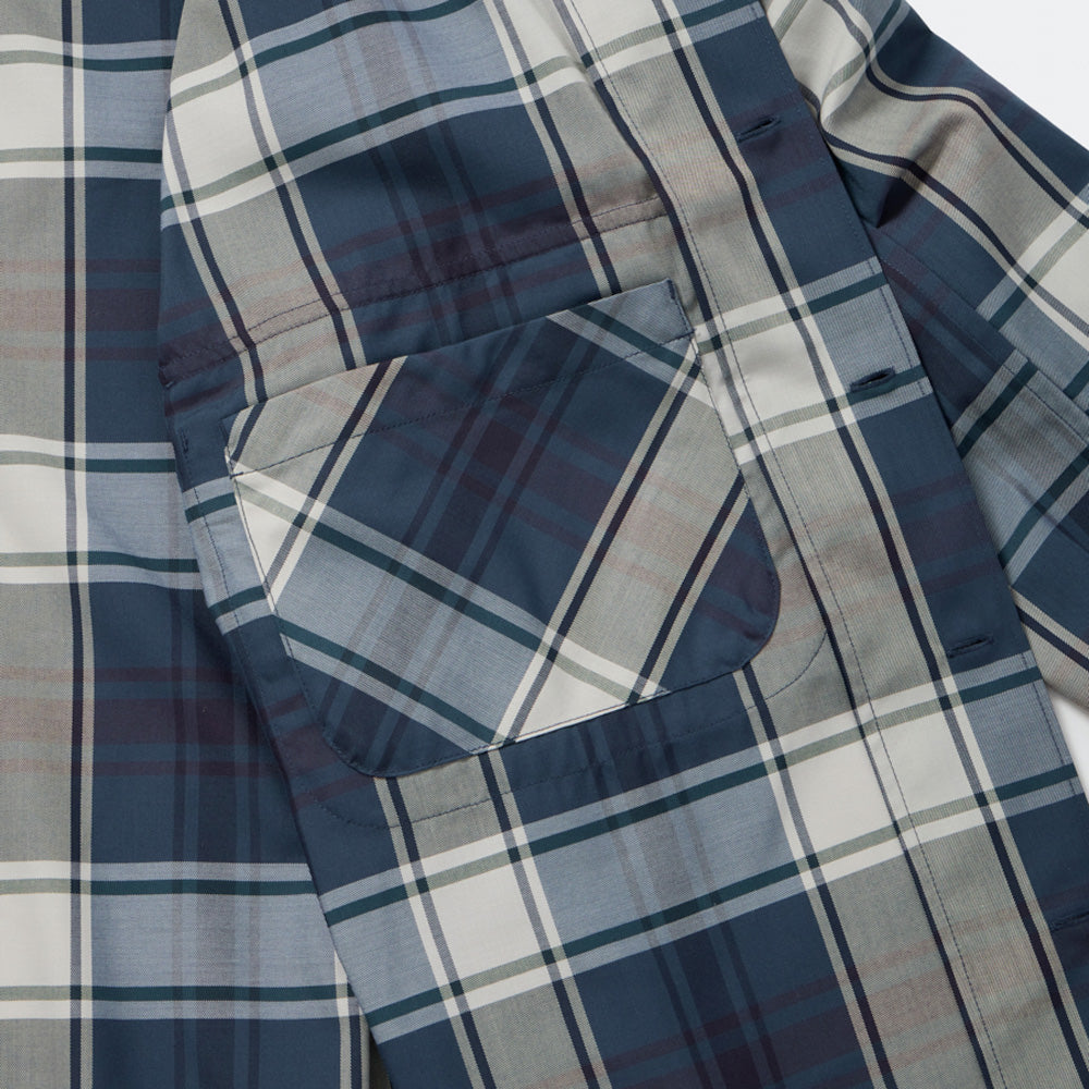 DAIWA PIER39 TECH SPORTS OPEN COLLAR SHIRT L/S BIG TARTAN (BE