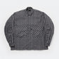 TECH SPORTS OPEN COLLAR SHIRT L/S GREN PLAID