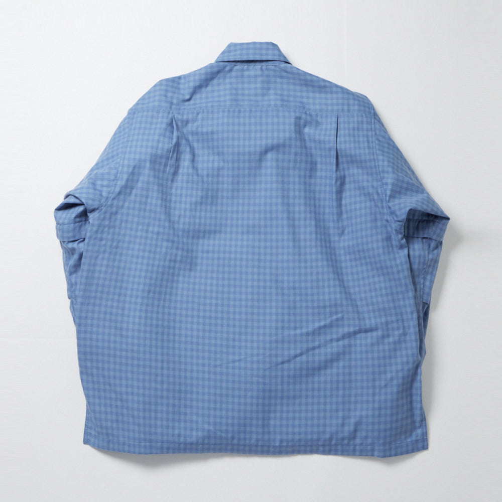 TECH SPORTS OPEN COLLAR SHIRTS L/S MINI PLAIDS