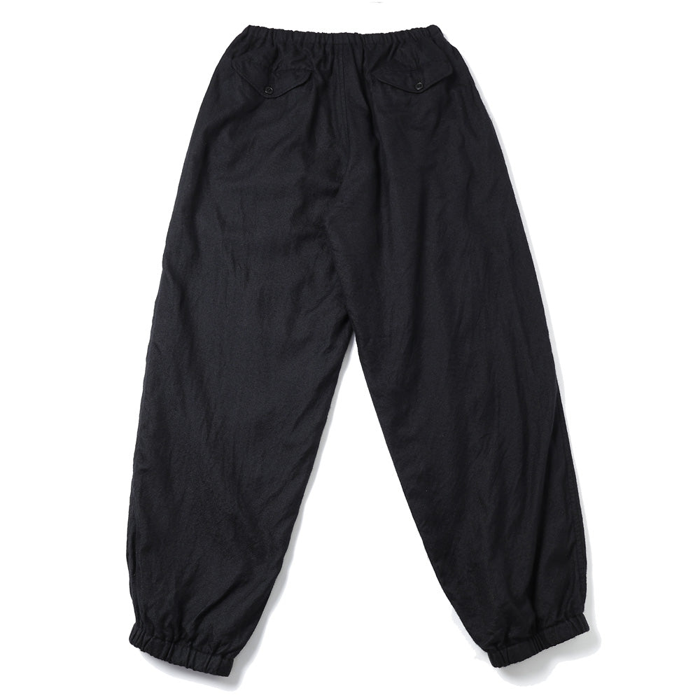 Cashmere silk, garment-dyed, drawstring pants.