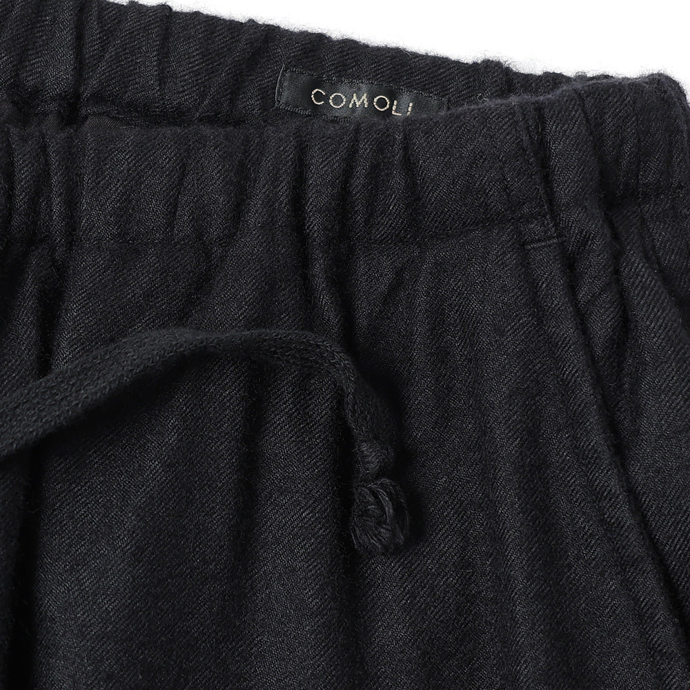 Cashmere silk, garment-dyed, drawstring pants.