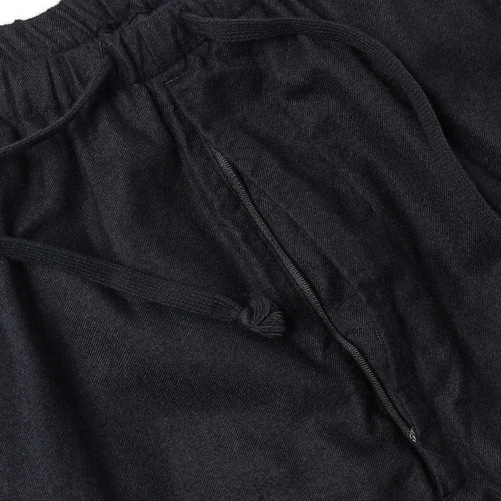 Cashmere silk, garment-dyed, drawstring pants.