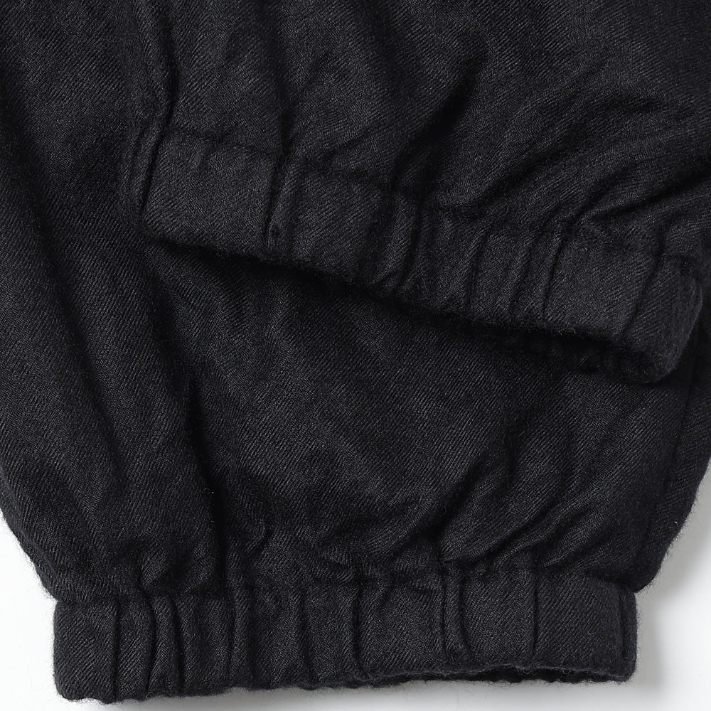 Cashmere silk, garment-dyed, drawstring pants.