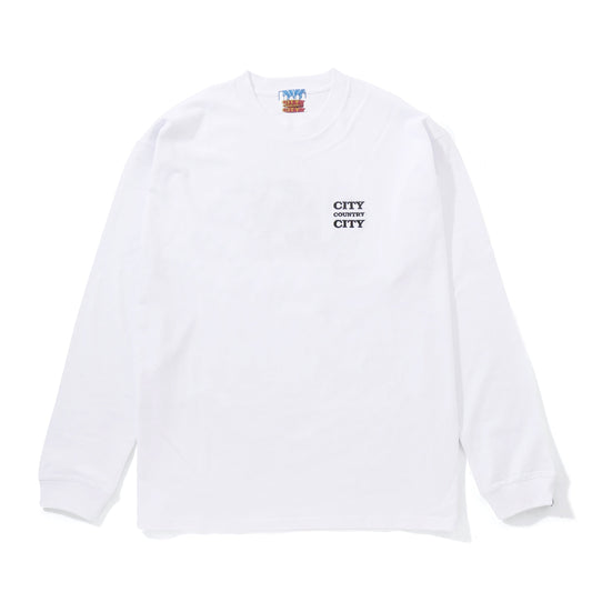 EMBROIDERED LOGO COTTON L/S T-SHIRT CITY COUNTRY CITY