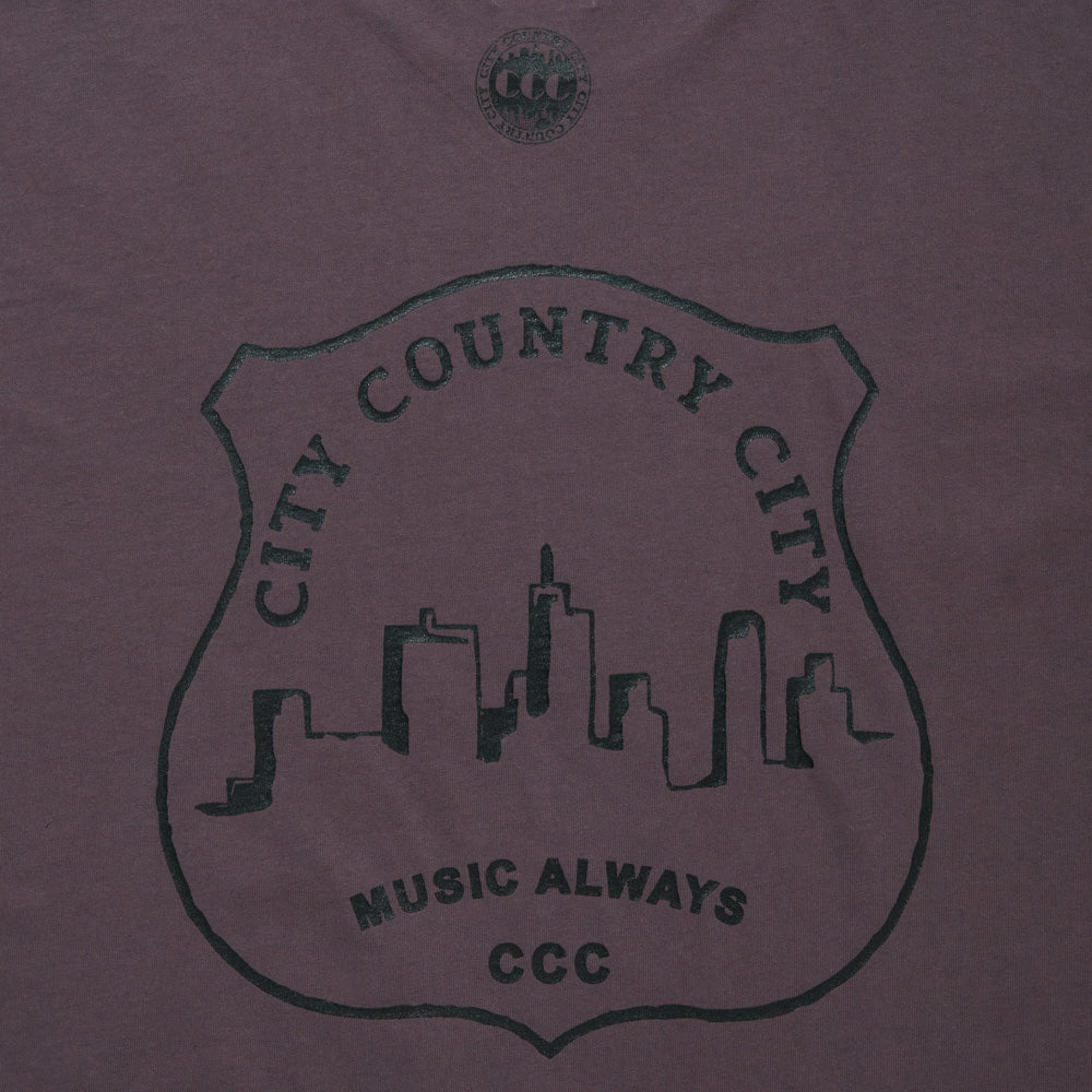 GARMENT DYE COTTON L/S T-SHIRT MUSIC AWAYS 9/19front