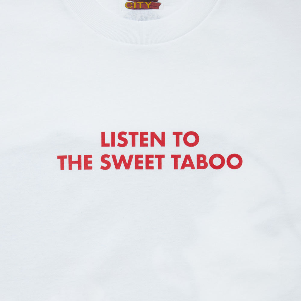 COTTON T-SHIRT LISTEN TO THE SWEET TABOO