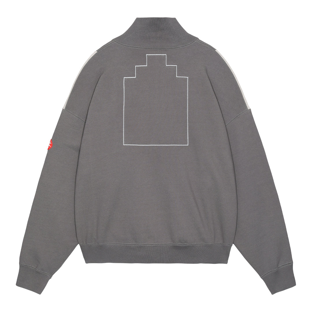 SLASH CUT ZIP SWEAT