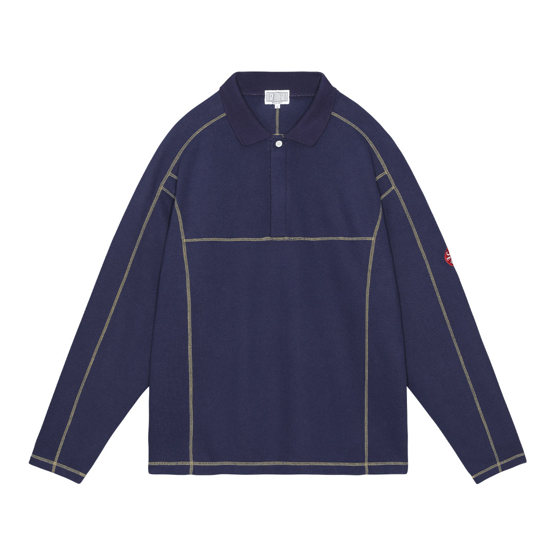 DBL KNIT LONG SLEEVE POLO