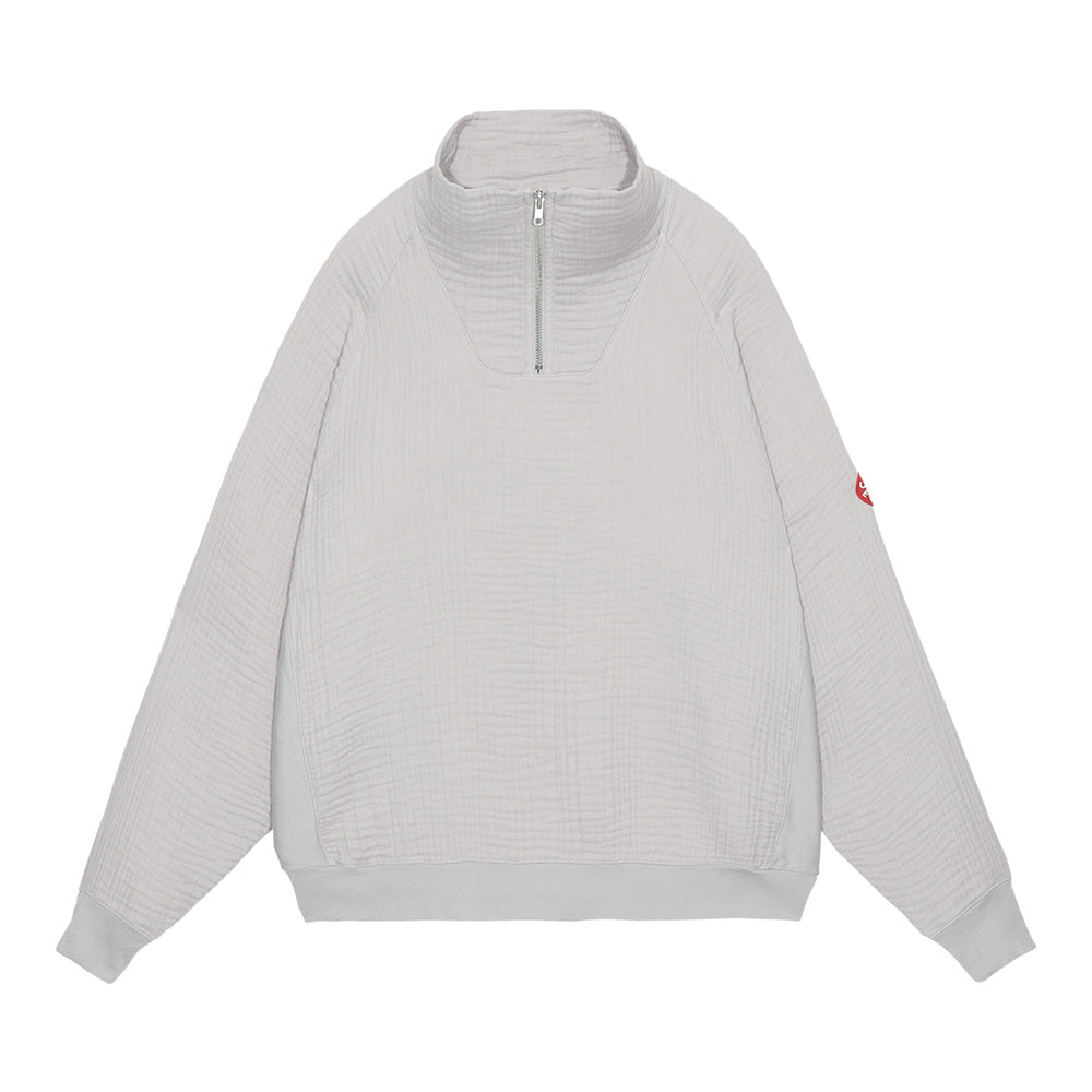 LAYERED GAUZE HALF ZIP