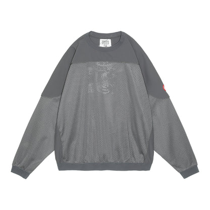 MESH TRACK CREW NECK