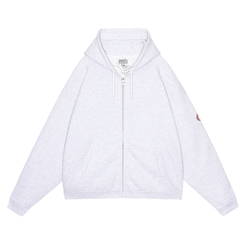 SOLID LOOSE ZIP HOODY