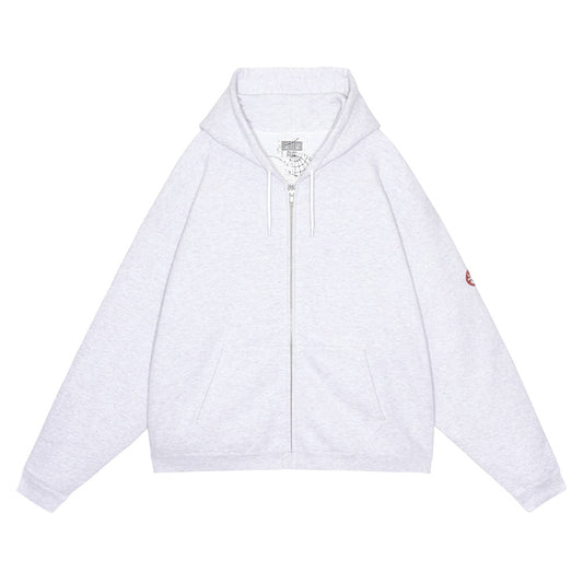 SOLID LOOSE ZIP HOODY