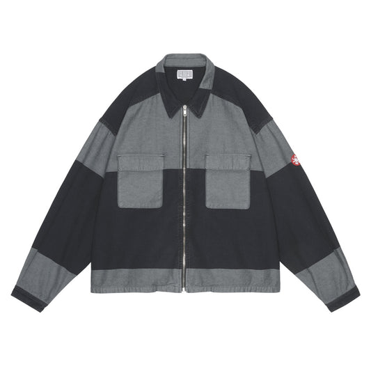 OVERDYE STRIPE SHORT SHIRT JACKET