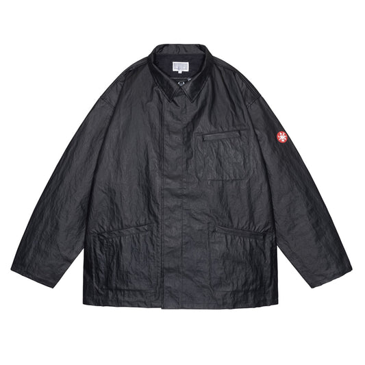 PU LAYER NYLON ZIP JACKET