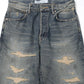 Straight Vintage Repair Denim Pants