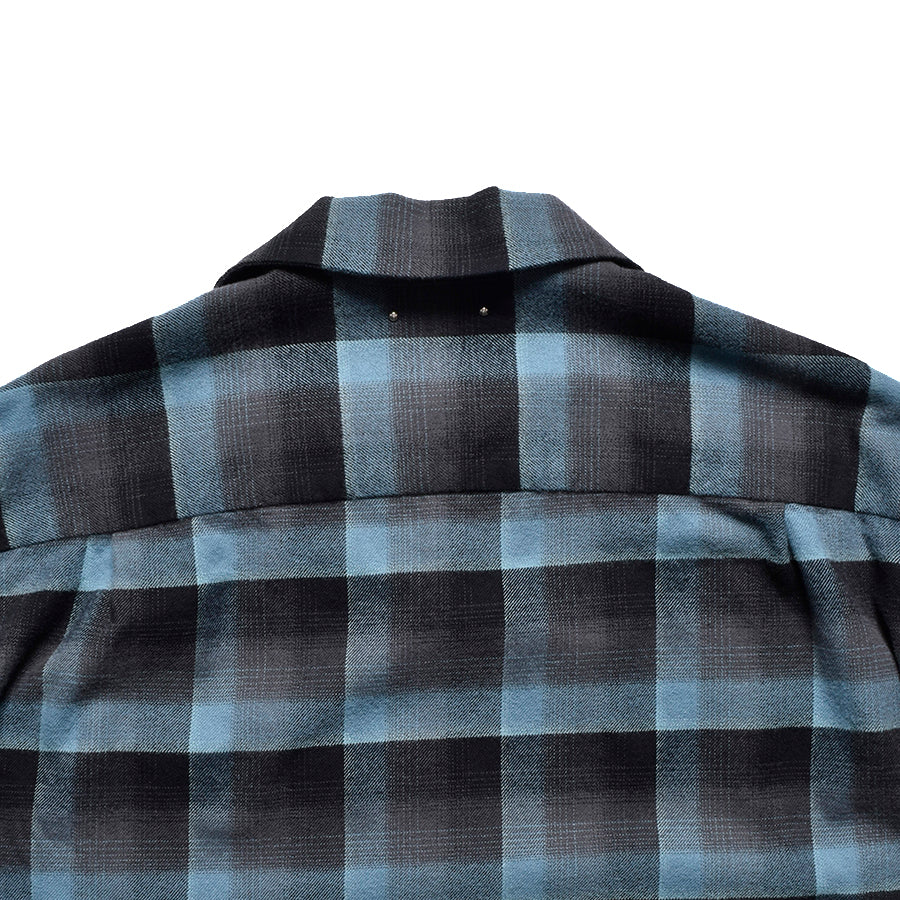 CR Flow Ombre Check Open Collar L/S SH