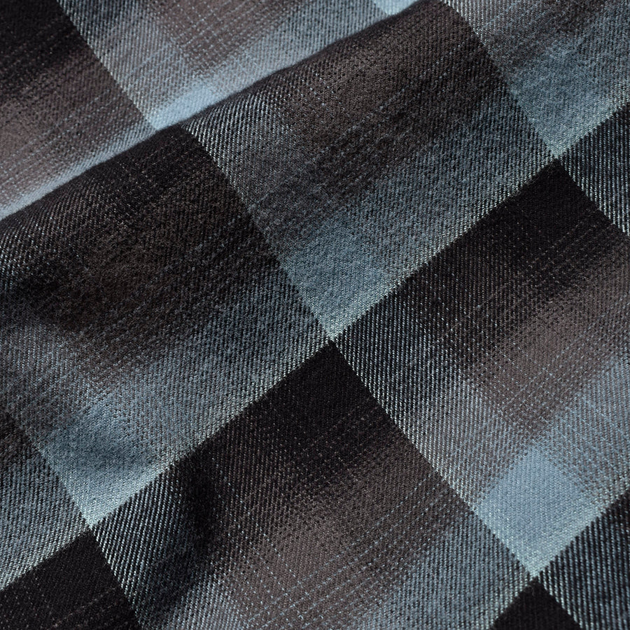 CR Flow Ombre Check Open Collar L/S SH