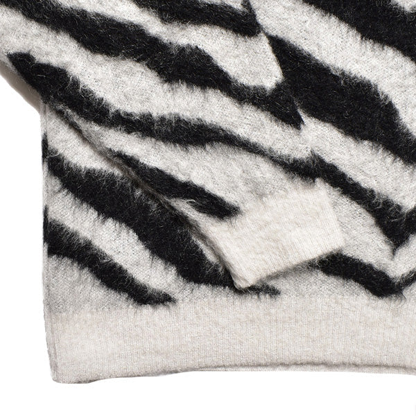 MINEDENIM (マインデニム) Zebra Mohair Knit Crewneck Pullover 2310