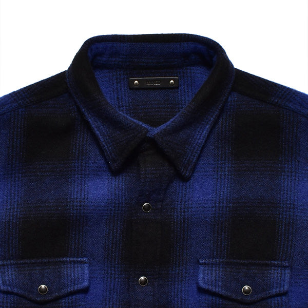 Ombre Check Flannel RF Western SH