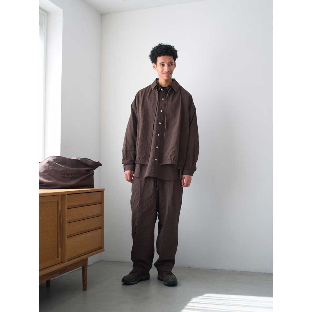 NEW WIDE TWO TUCK PANTS(STITCHED NYLON)