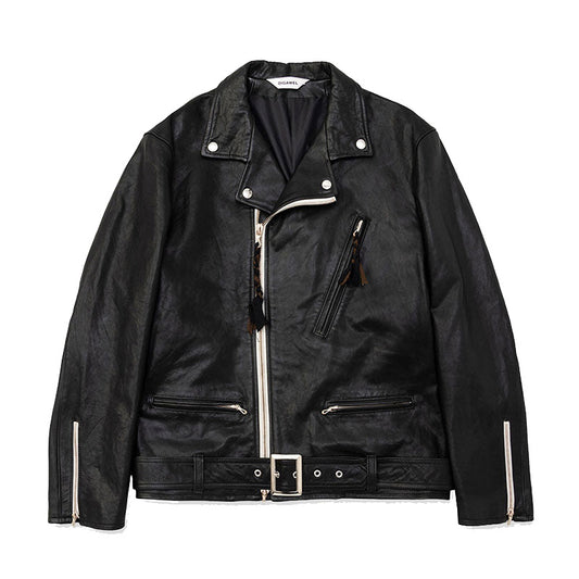 Leather biker jacket