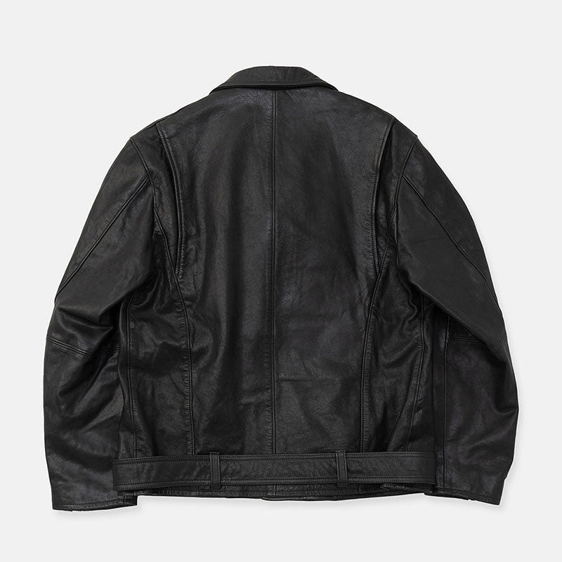 Leather biker jacket