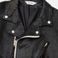 Leather biker jacket