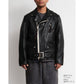 Leather biker jacket