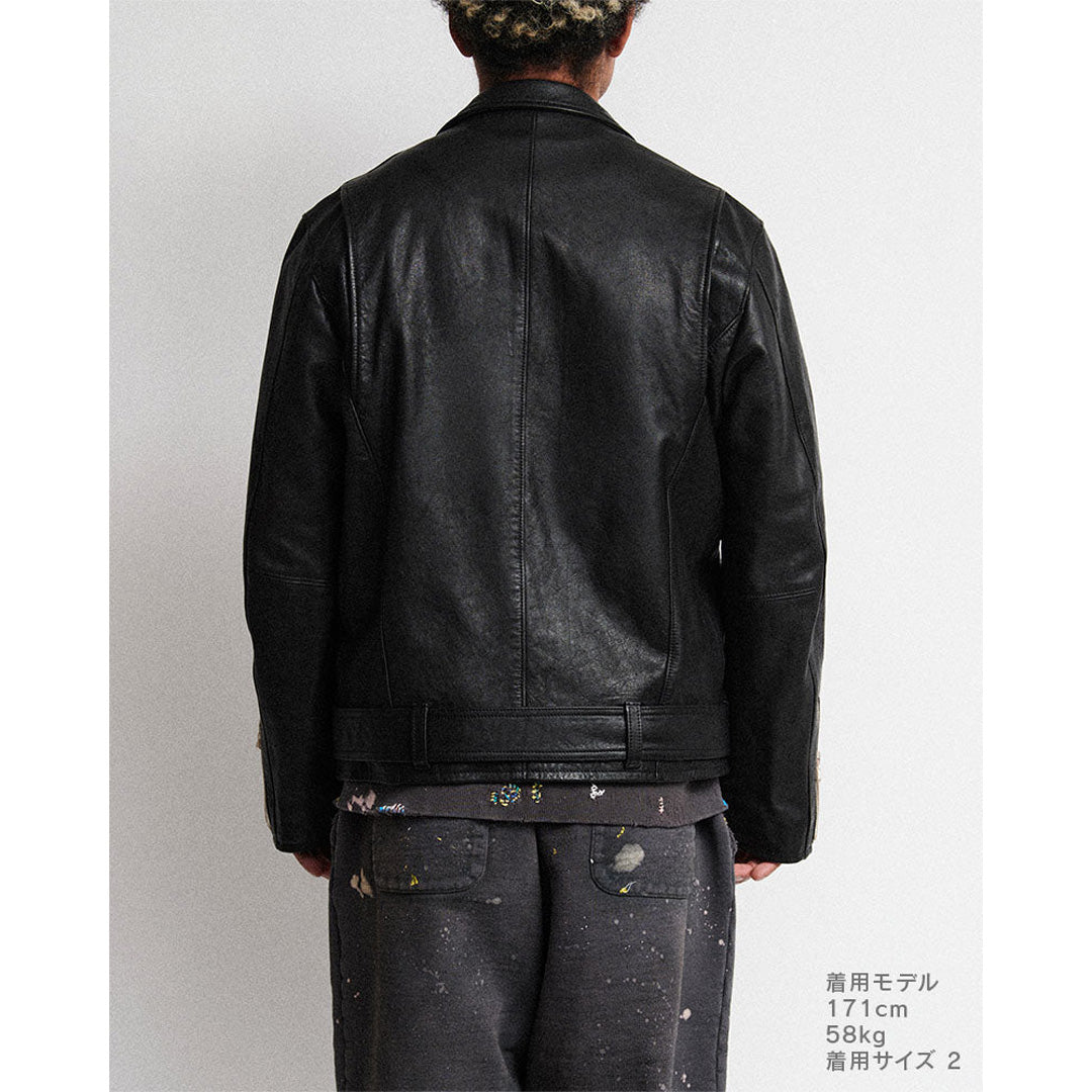Leather biker jacket