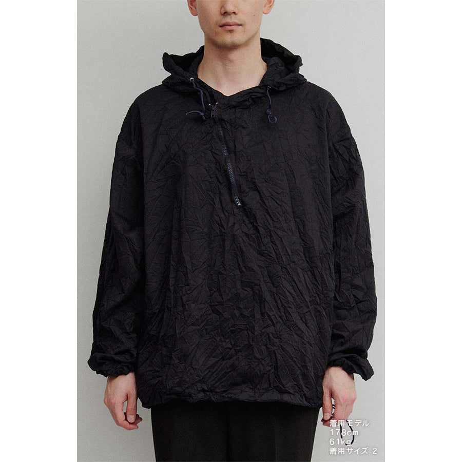 Half zip hoodie (crease finish)