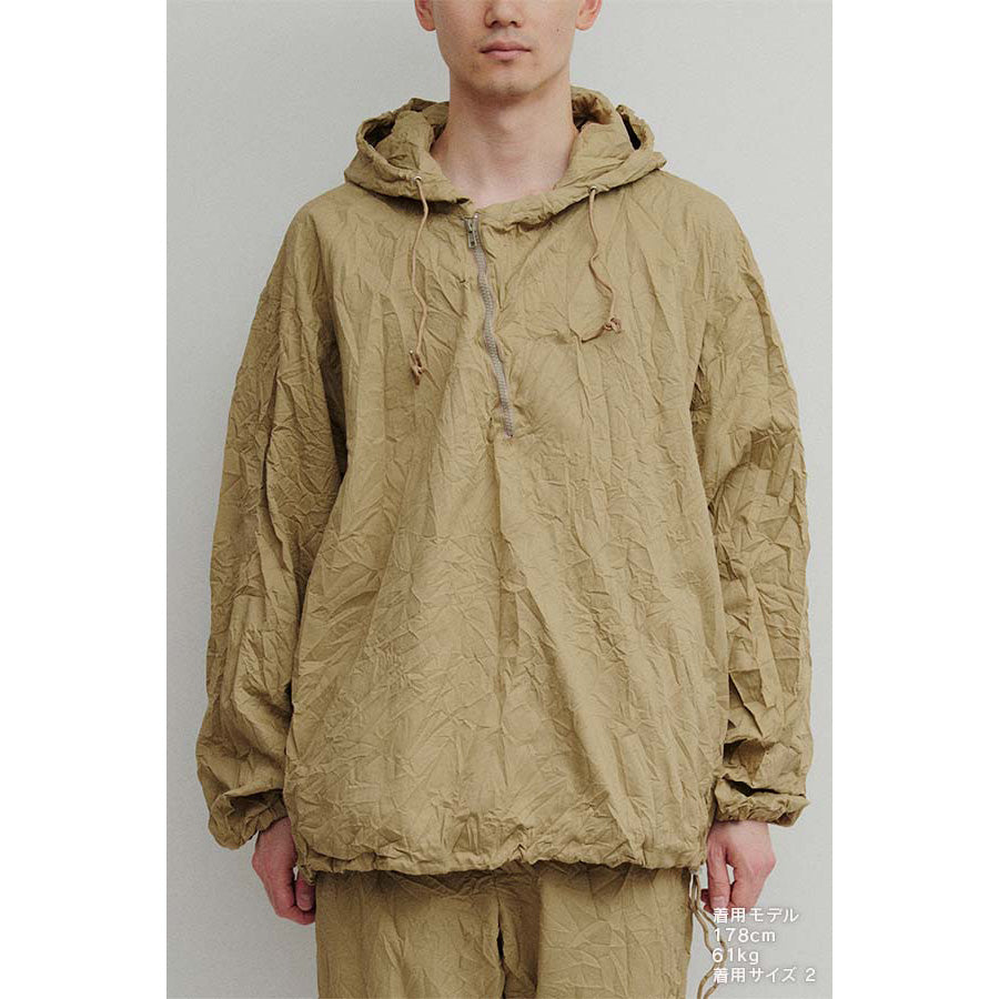 Half zip hoodie (crease finish)