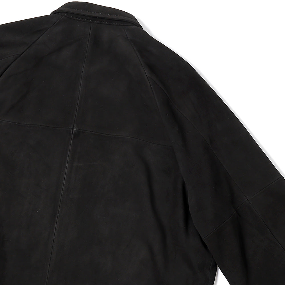 Goat suede zip up blouson