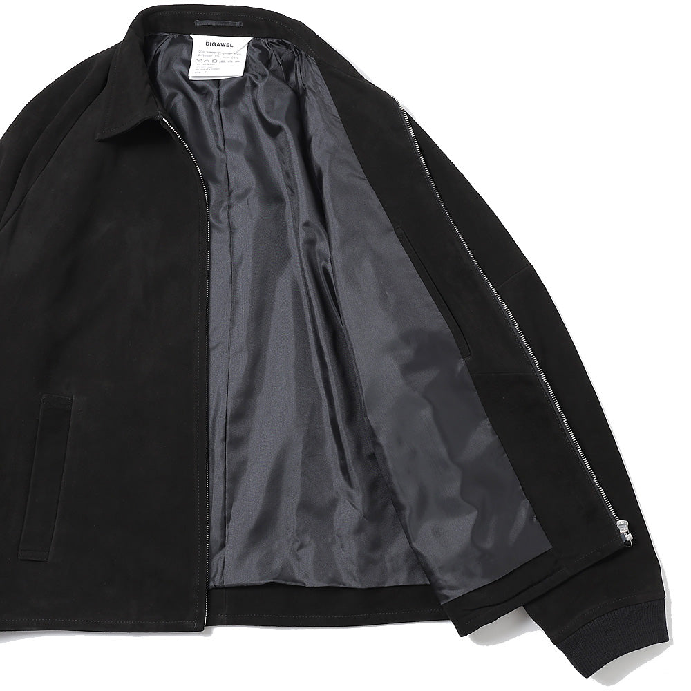 Goat suede zip up blouson