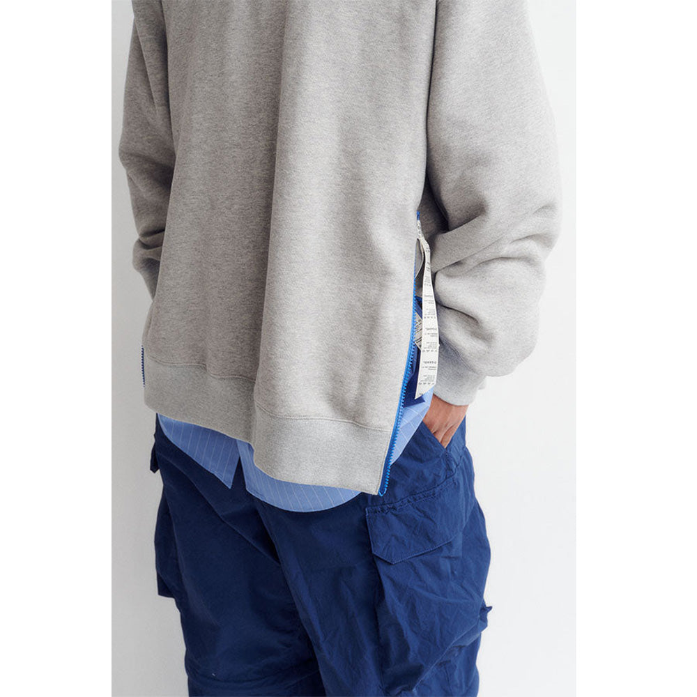 Side zip sweatshirt