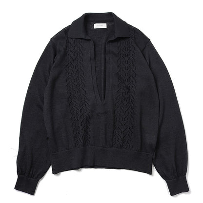 Linen V-neck knit