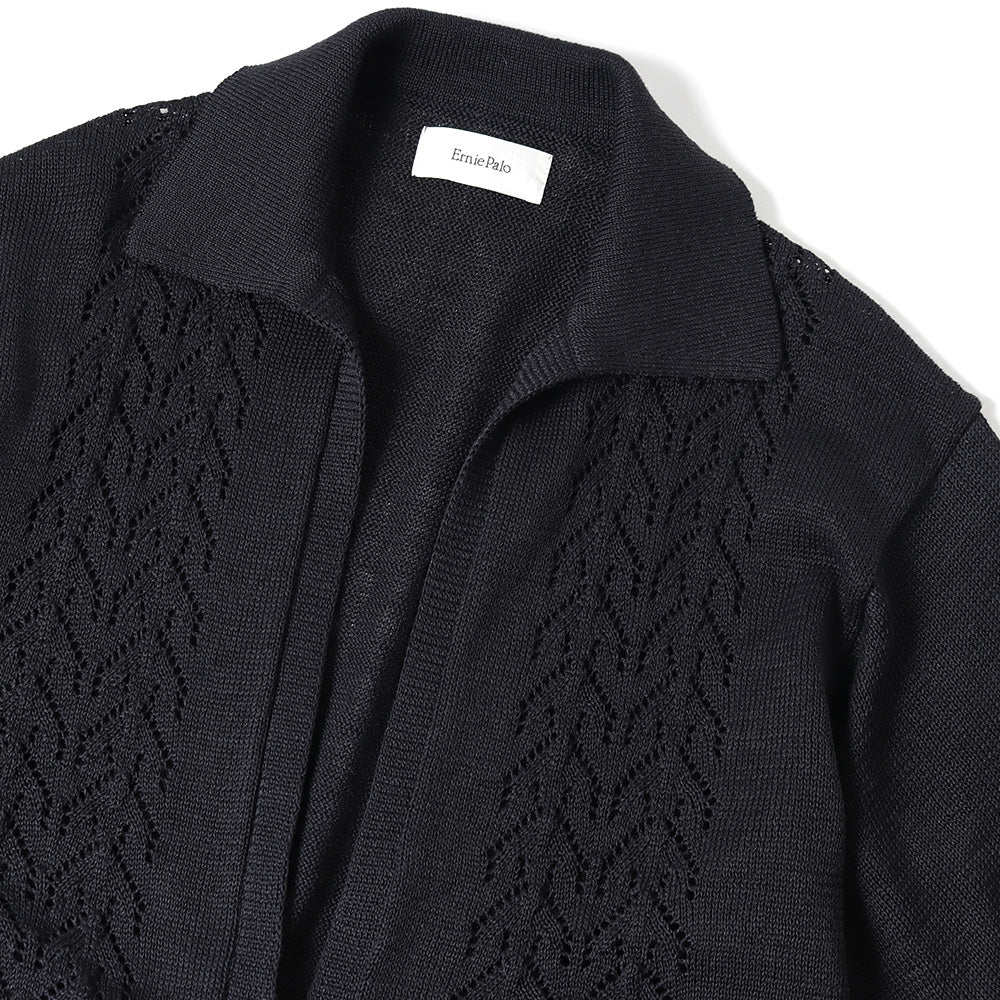 Linen V-neck knit