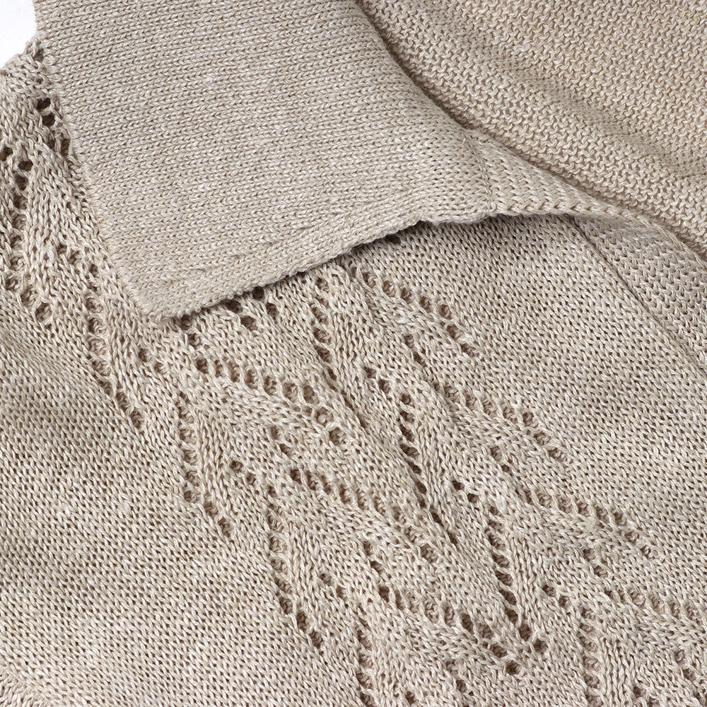 Linen V-neck knit