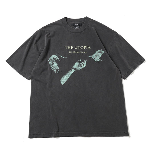 OVERSIZED GARMENT DYE T-SHIRT(UTOPIA)