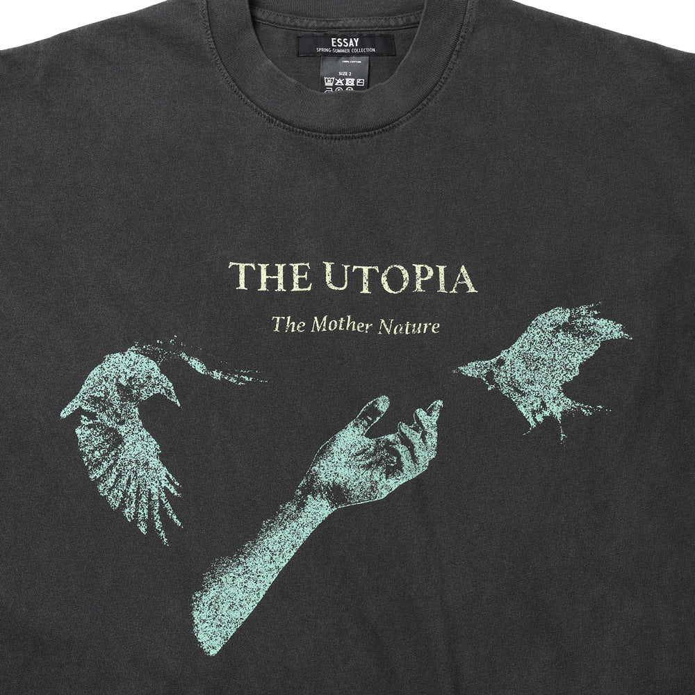 OVERSIZED GARMENT DYE T-SHIRT(UTOPIA)